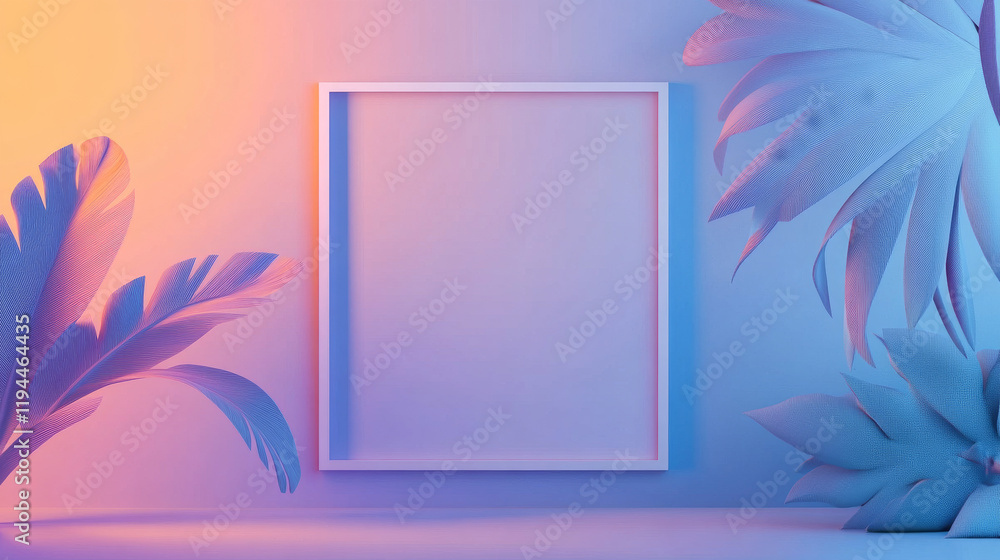 Poster square shadow box frame vector effect template. rectangle page border shade illustration set on tran