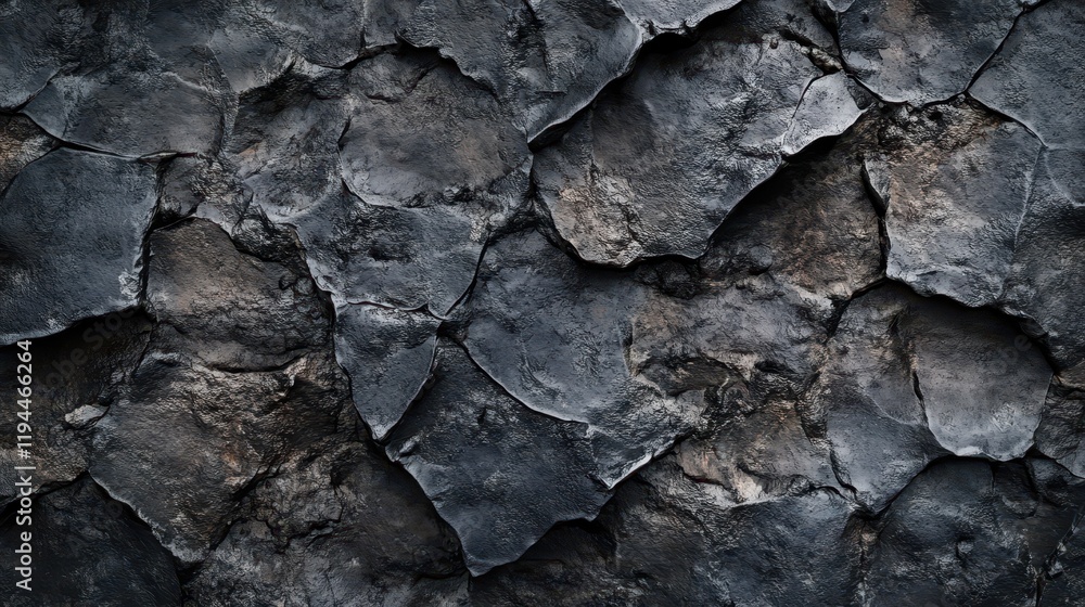 Poster textured dark stone wall with irregular patterns and depth