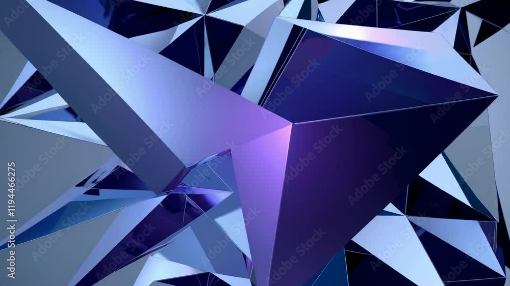 Poster stunning display of vibrant blue geometric shapes creating a mesmerizing abstract design