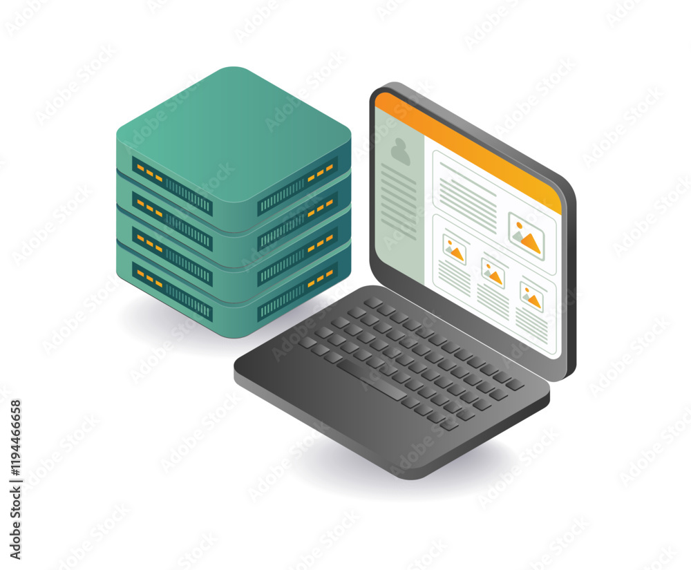 Poster computer server technology data