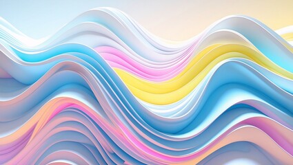 Flowing energy portrayed through colorful waves in a dynamic abstract composition