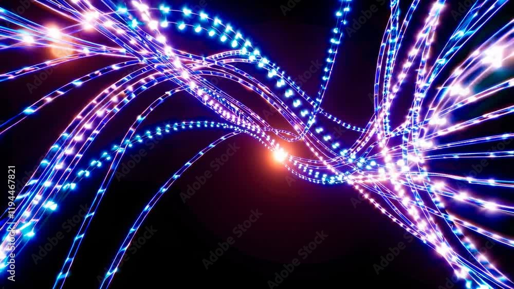 Aufkleber Light trails create mesmerizing patterns during vibrant night event in a urban setting