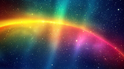 Abstract space background with colorful nebula and stars.
