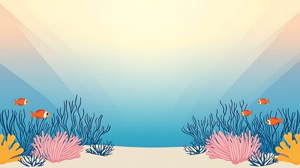 World wildlife and flora day concept, Ethereal Coral Reef Scene with Colorful Fish and Underwater Flora Capturing Natural Beauty