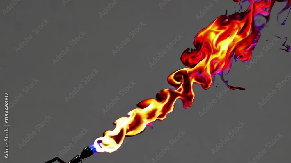 Poster Creating stunning fire effects using a flame torch for artistic purposes