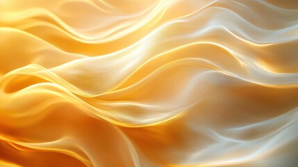 Fototapeta premium Abstract golden waves with white highlights