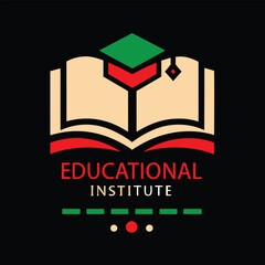 Educational Institute Logo Vector art for company branding. Ideal for business, school, and professional organizations with unique and modern designs.