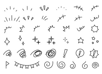 多用途の感情漫符イラスト集