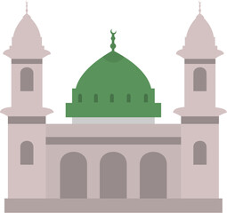 Ramadan Mubarak Masjid Illustration