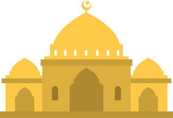 Ramadan Mubarak Masjid Illustration