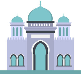 Ramadan Mubarak Masjid Illustration