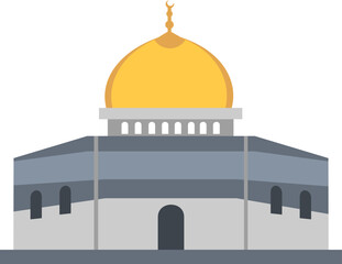 Ramadan Mubarak Masjid al-Aqsa Illustration