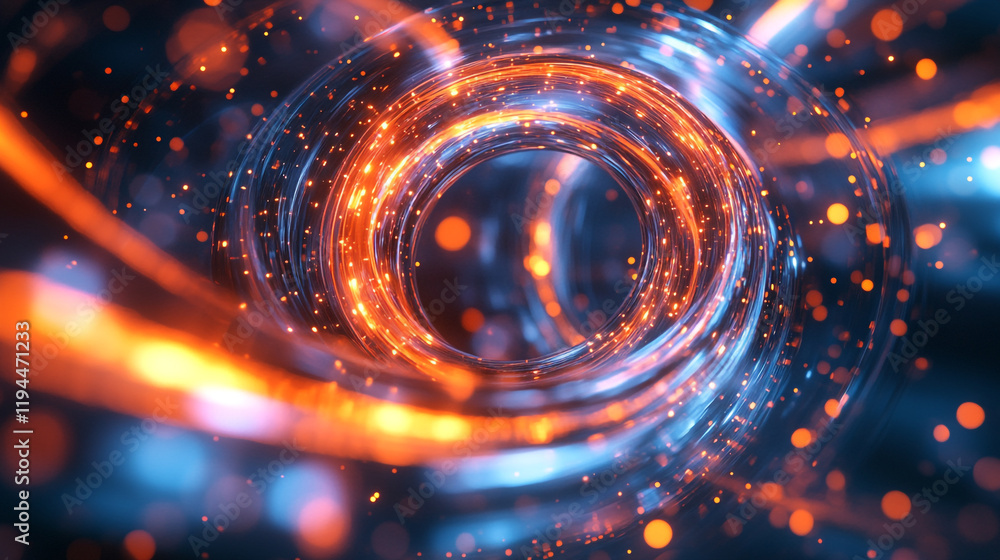 Poster abstract swirling patterns of light and energy create a mesmerizing visual effect