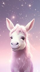 Cute Donkey dreamy wallpaper animal cartoon mammal.