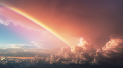 Fototapeta premium Soft pastel rainbow background with panoramic view Soft pastel rainbow background with panoramic view