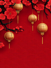 Obraz premium Chinese Lunar New Year. Neural network AI generated art