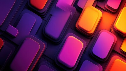 Obraz premium Vibrant abstract geometric pattern with layers of colorful rectangles