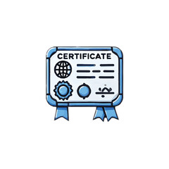 Certificate icon vector symbol design illustration