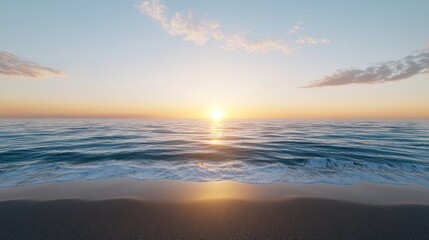Fototapeta premium Peaceful ocean sunset