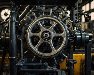 Fototapeta premium a picture of a machine component in an industrial machine