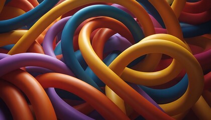 Abstract 3D Design Featuring Twisted and Colorful Geometry 2