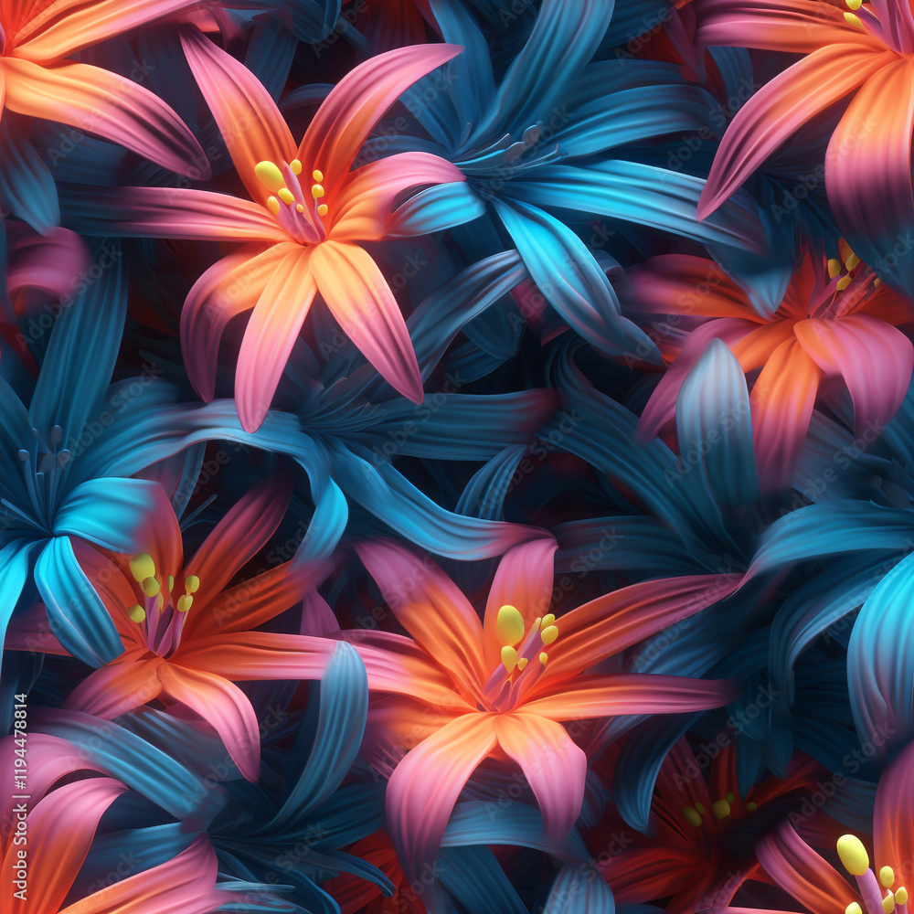 Poster a beautiful seamless flower centric pattern design for versatile applications seamless pattern damas