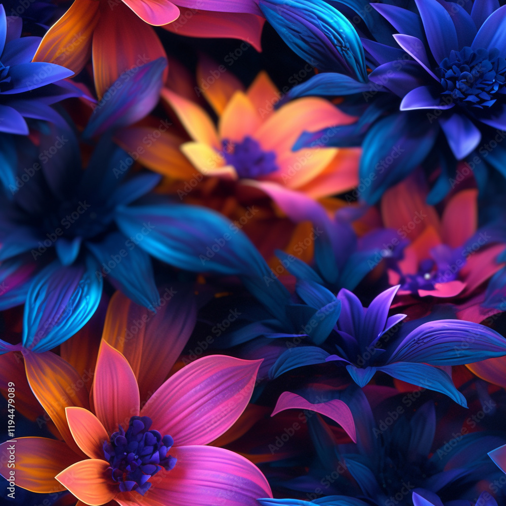 Poster a beautiful seamless flower centric pattern design for versatile applications seamless pattern damas