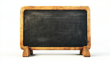 Obraz premium Blank menu blackboard outdoor display isolated with clipping path, 3d illustration