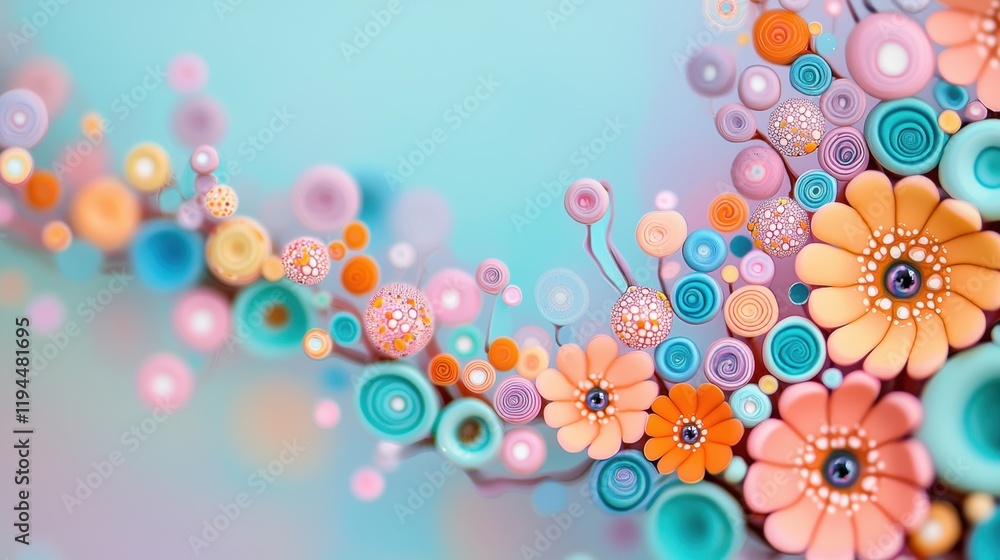 Poster a macro shot of colorful ink droplets suspended in water, forming intricate patterns and abstract sh