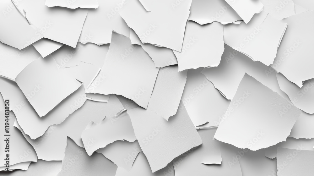 Aufkleber even and crumpled paper sheets set isolated on background. vector realistic illustration blank noteb