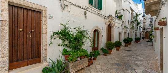 street in Locorotondo village, Puglia
