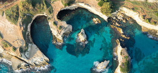 rock formation, Torre Sant'Andrea, Puglia,