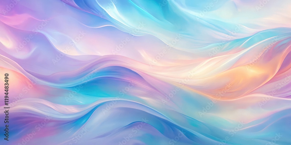 Aufkleber abstract pastel swirls a visual symphony of soft hues and fluid forms