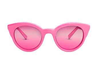 pink sunglasses, cartoon style, transparent background, PNG
