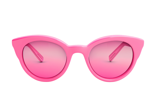 pink sunglasses, cartoon style, transparent background, PNG