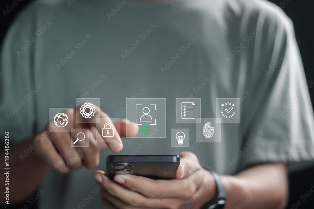Poster know your customer concept. business verifying the identity of clients for kyc financial client auth