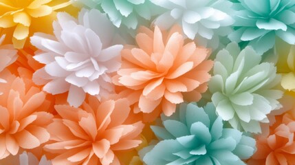 Obraz premium Colorful flowers background, a captivating display of vibrant blossoms in nature
