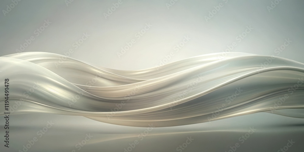 Aufkleber Abstract Flowing Fabric Wave Background with Light and Shadow