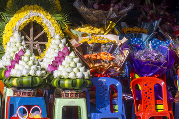 lotus flowers for offerings at the Preah Ang Dorngkeu Shrine landmark on sisowath quay in Phnom...