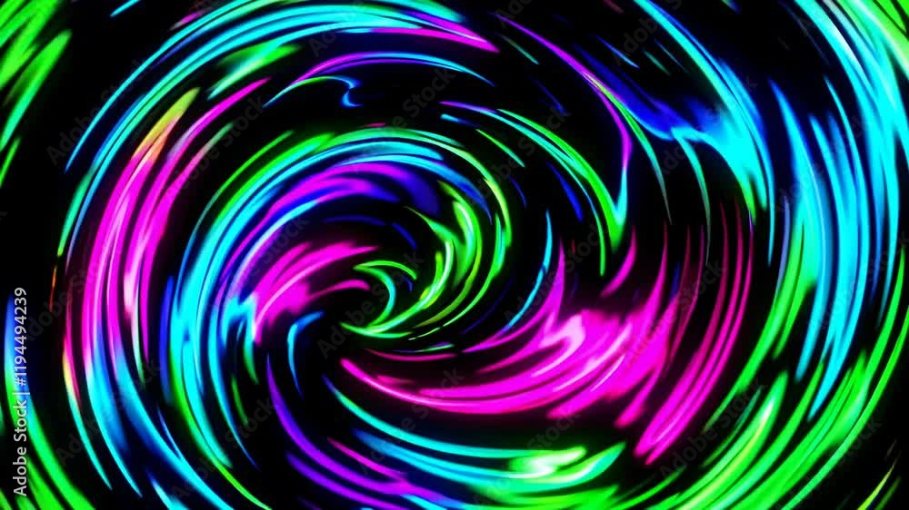 Fototapete colorful swirling patterns create mesmerizing visual effects in a dark environment