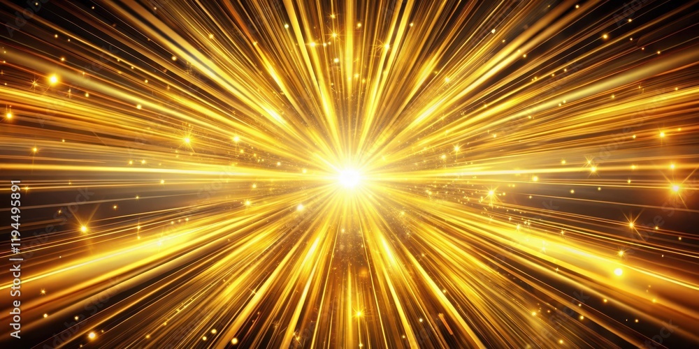 Aufkleber a radiant burst of golden light streaks across a dark backdrop, creating a celestial spectacle with 