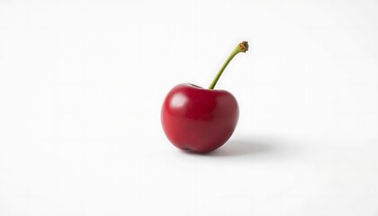 Single Ripe Cherry: Minimalist Still Life Photography