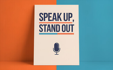 Speak Up, Stand Out - Illustration Encouraging Advocacy and Boldness
