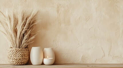 "Serene Boho Bliss: Pastel Elegance with Natural Floral Charm"