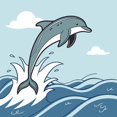 dolphin jumping out of water