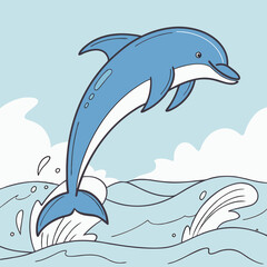 Fototapeta premium dolphin in the sea