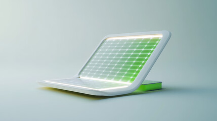 3d realistic isolated white solar panel vector. Green sun energy from battery with wireframe cell station illustration. Eco concept of sunlight collector for renewable clean alternative electricity.