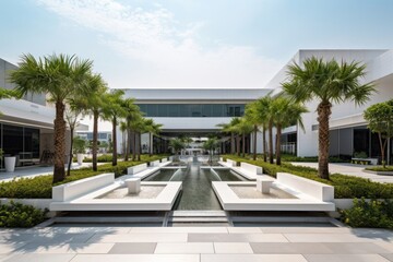 Hotel with a minimalist-style design architecture furniture building.