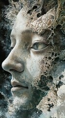 Stone Face: A Surreal Portrait of Transformation