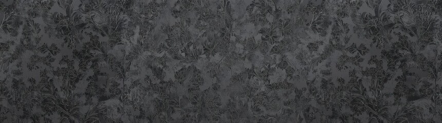 Vintage shabby black anthracite patchwork tile concrete wall texture background banner, perfect for design projects and backgrounds